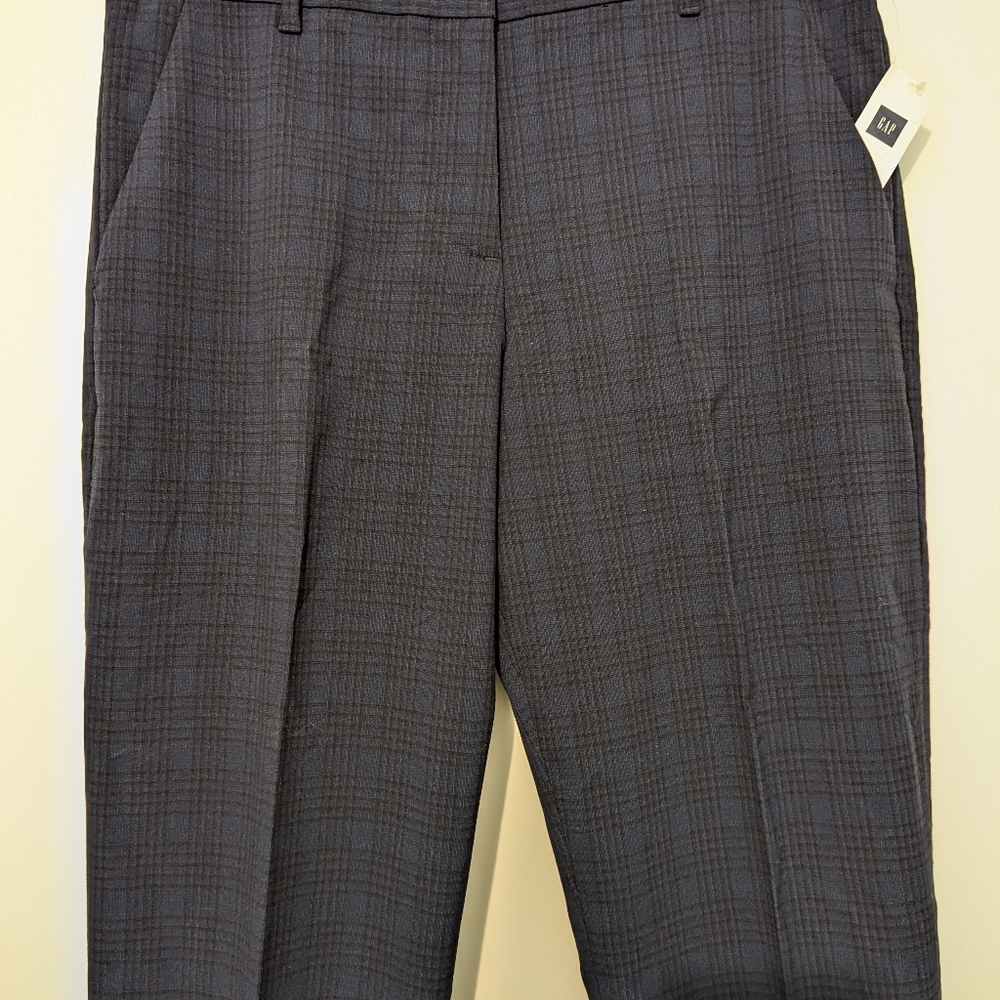 Women's Gap Pants, Blue plaid, size 6L - Picture 3 of 7